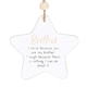image 3 of Something Different Brother Star Hanging Sentiment Sign - White/Pink/Black - One Size