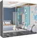 image 4 of Sliding Wardrobes 4U Full Mirror Sliding Wardrobe - Modern Bedroom Storage in 150cm, 203cm and 250cm | White | White250cm