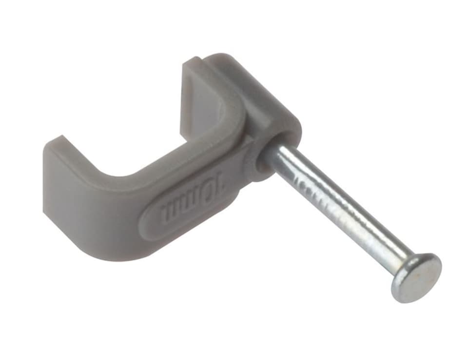 ForgeFix - Cable Clip Flat Grey 2.50mm Box 100
