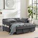 image 2 of Madrid 2 Seater Loveseat Pull Out Sofa Bed Grey