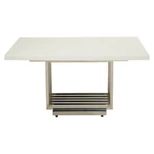 Interiors by Premier White Marble Coffee Table Silver