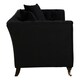 image 3 of 3 Seat Button Tufted Onyx Sofa,Settee With Wooden Legs,Chesterfield Sofa With Matching Cushions,Lounge Sofa Black