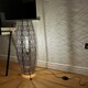 image 2 of Aziza Moroccan style Satin Nickel Floor Lamp Silver