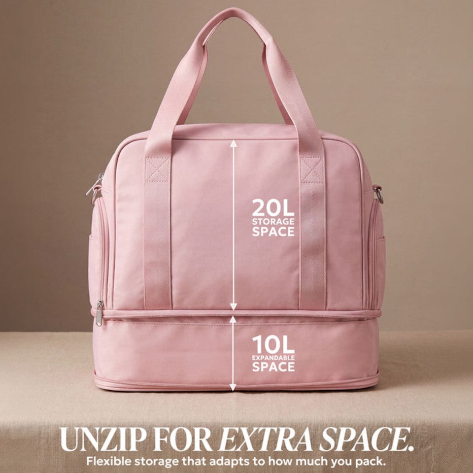 image 1 of Lugg Duffle and Toiletry Bag Set Waterproof Expandable Cabin Size 2 Piece