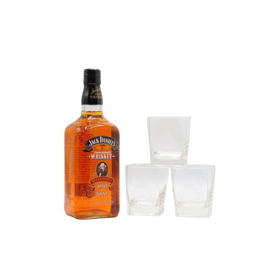 Jack Daniel's - Mr Jack's 150th Birthday Limited Edition Whiskey (1 Litre) (Includes Branded Glasses)