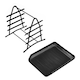 image 2 of Living and Home 4-Tier Metal Document Holder Tray Rack - Black