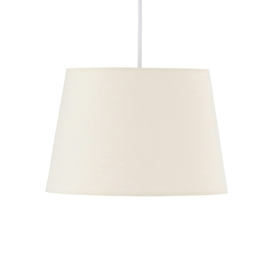 image 1 of Natural Cotton 23cm Tapered Cylinder Pendant or Lamp Shade Brown