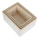 image 3 of Set of 3 Paper Rope Rectangular Storage Basket with White Cotton Lining | White | White | Not provided