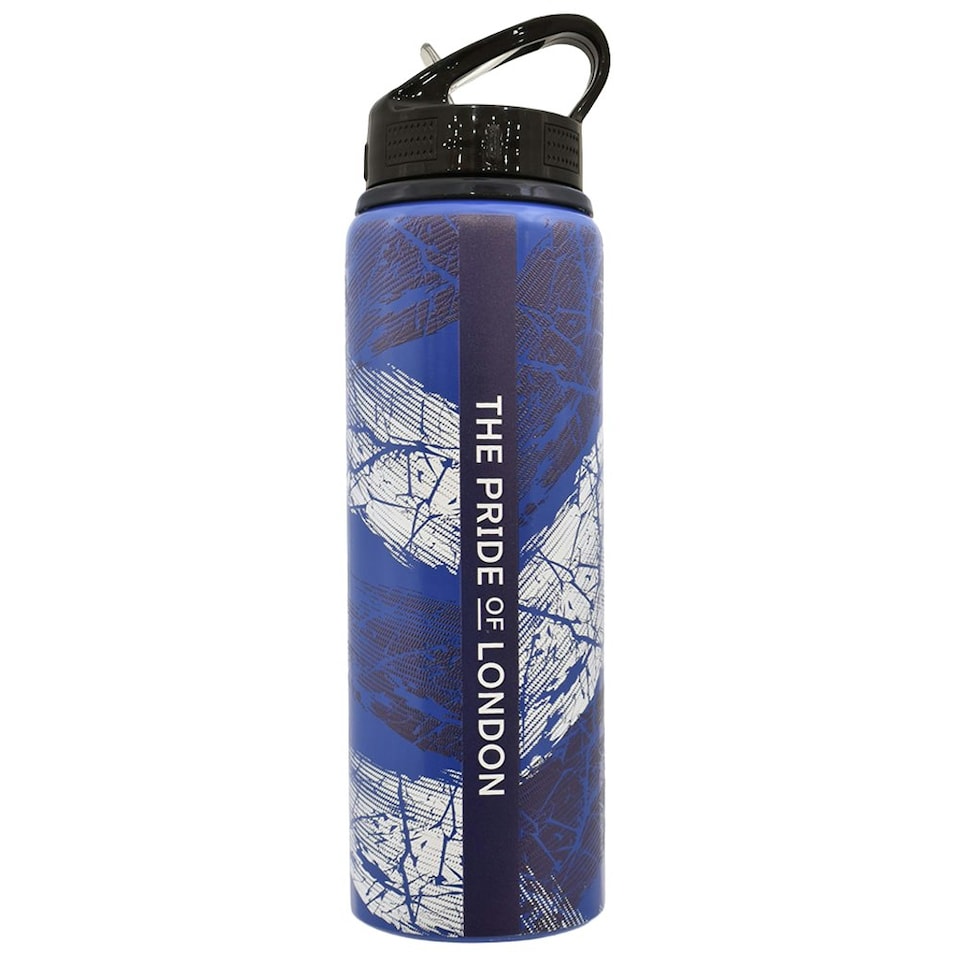 image 1 of Chelsea FC Printed Aluminium Water Bottle - Blue/White - One Size