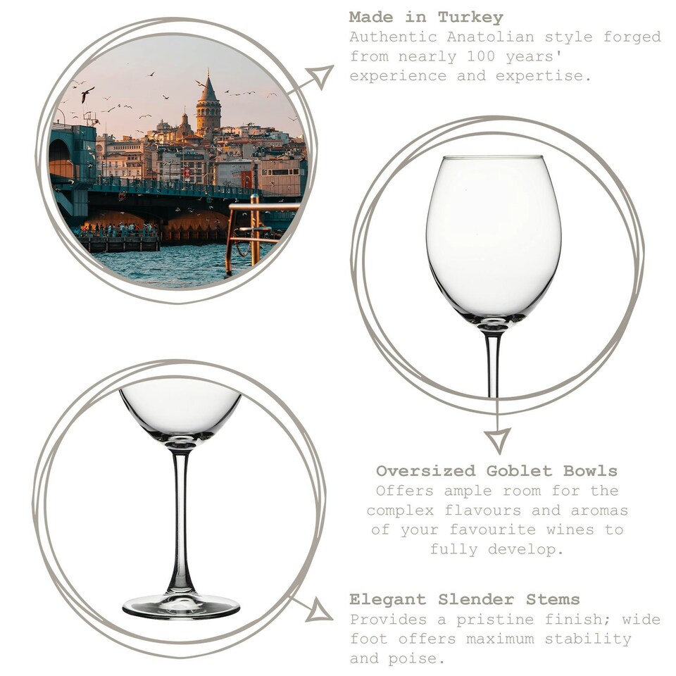 image 1 of Pasabahce Enoteca Wine Glasses - 550ml - Pack of 12