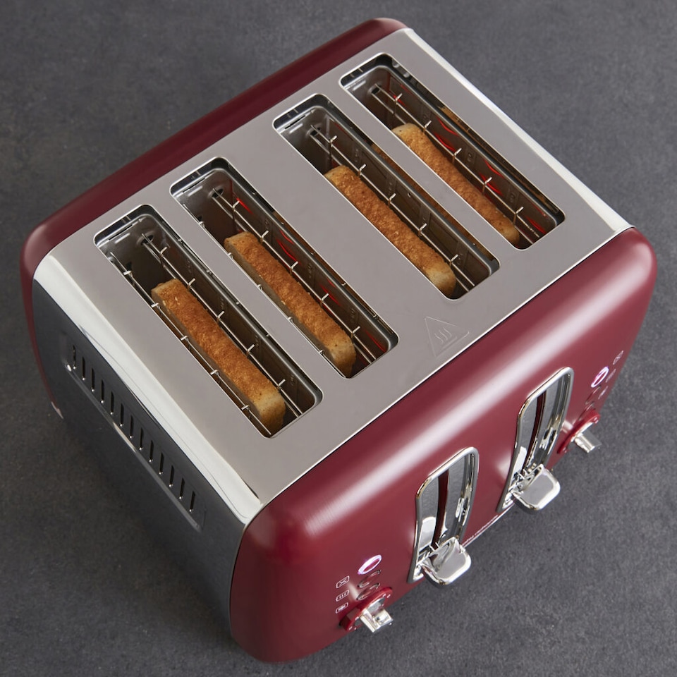 image 1 of Morphy Richards Limited Edition Accents Rhubarb Kettle & Toaster Set