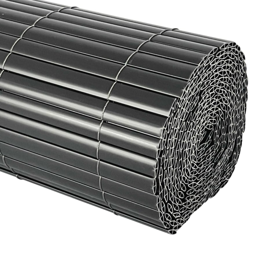 image 1 of 1m x 3m Grey PVC Outdoor Garden Fencing Privacy Screen Roll | Grey | 1