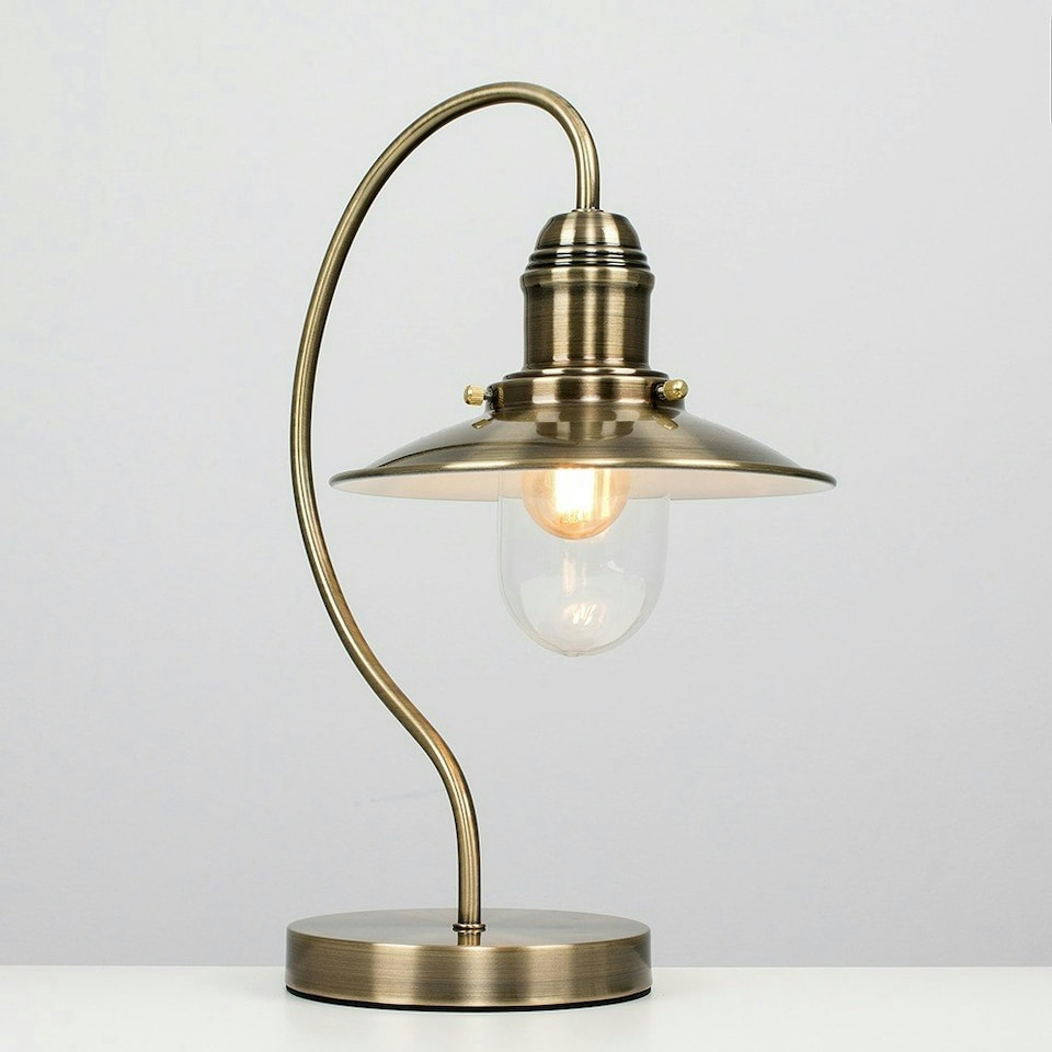 image 1 of ValueLights Ukai Gold Table Lamp Touch On/Off Dimmable