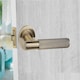 image 3 of Golden Grace 6 Set Straight T-Bar Linear Door Handles in Antique Brass Finish with Tubular Latch and 1 Pair of 3" Ball Bearing Hinges Bronze