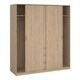 image 4 of Naia Wardrobe with 2 Sliding Doors 1 Door 3 Drawers in Jackson Hickory Oak