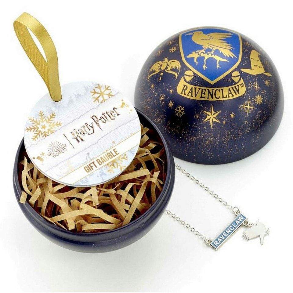image 1 of Harry Potter Ravenclaw Christmas Bauble - Blue/Gold - One Size