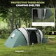 image 3 of Outsunny 2 Bedroom Camping Tent with Living Area, 3000mm Waterproof, Blue