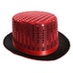 image 1 of Pack of 6 Red Sequin Top Hat Red | One Size