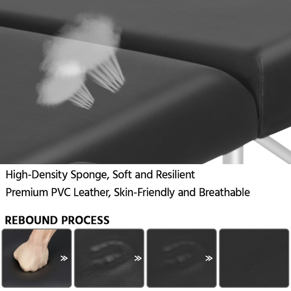 image 1 of Yaheetech Portable Folding Massage Bed with Headrest