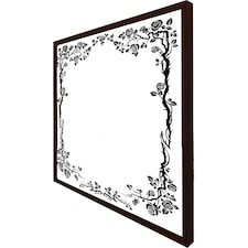Rose & vine silhouette (Picture Frame) Brown | M