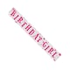 image 1 of Apac Girls Happy Birthday Banner - Silver/Pink - One Size