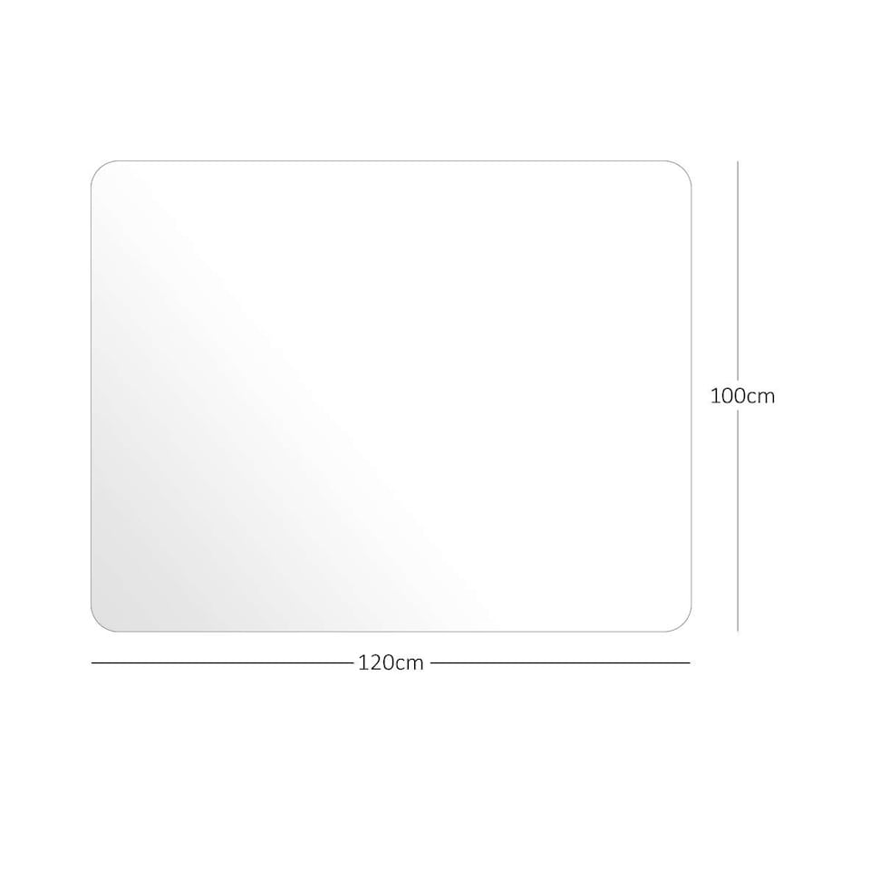 image 1 of PVC Clear Chair Mat for Hard Floors - 100x120cm