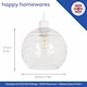 image 5 of Modern Designer Clear Circular Ribbed Glass Non Electric Pendant Lamp Shade | Clear