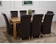 image 4 of Oslo 180 x 90 cm Large Oak Dining Table and 8 Montana Leather Chairs | Brown | Brown