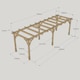 image 4 of Premium Pergola 6 Posts - Wood - L180 x W720 x H270 cm - Rustic Brown