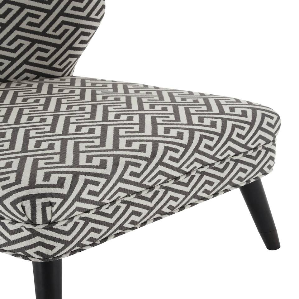 image 1 of Interiors By Premier Supportive Seating Greek Key Design Lounge Chair, Nordic Design Wooden Chair, Contemporary Accent Chair Multi