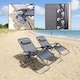 image 3 of Gravity Chair Heavy Duty Textoline Outdoor & Garden Sunloungers Folding Reclining Patio Chair Recliners ,1pc
