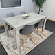 image 2 of Dining Table Set with 4 Chairs Dining Room and Kitchen table set of 4 Grey