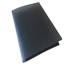 Pack of 10 A4 Slim Black Translucent Ringbinders by Janrax