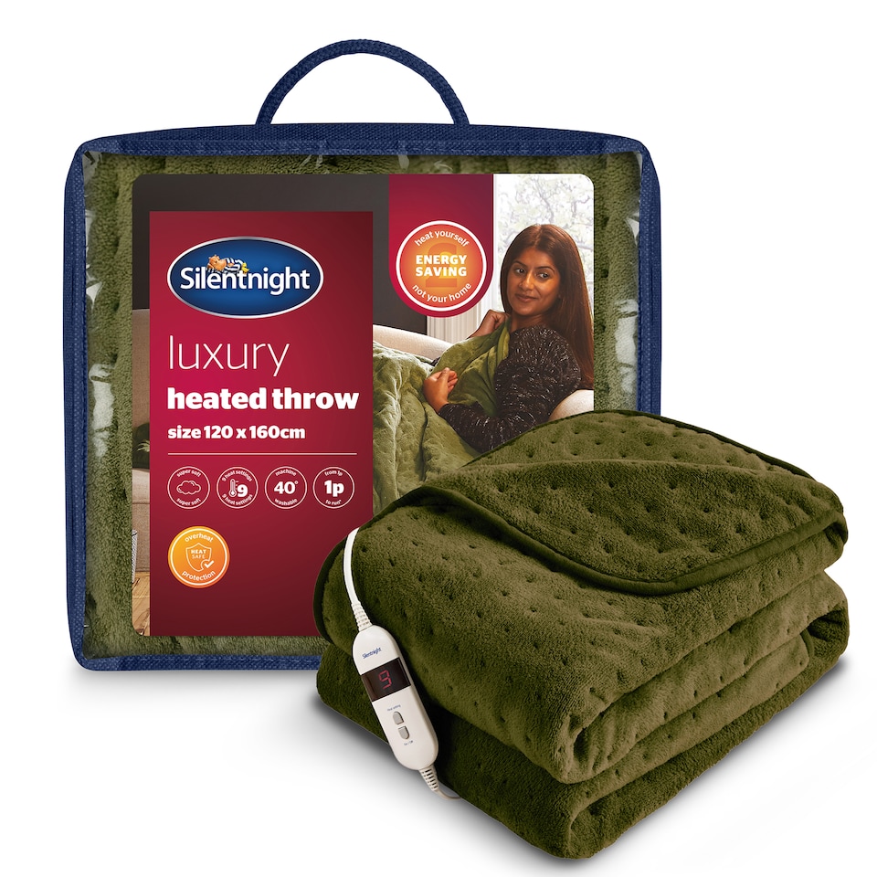 image 1 of Silentnight Comfort Control Heated Throw Fleece Electric Blanket Fast Heat Up