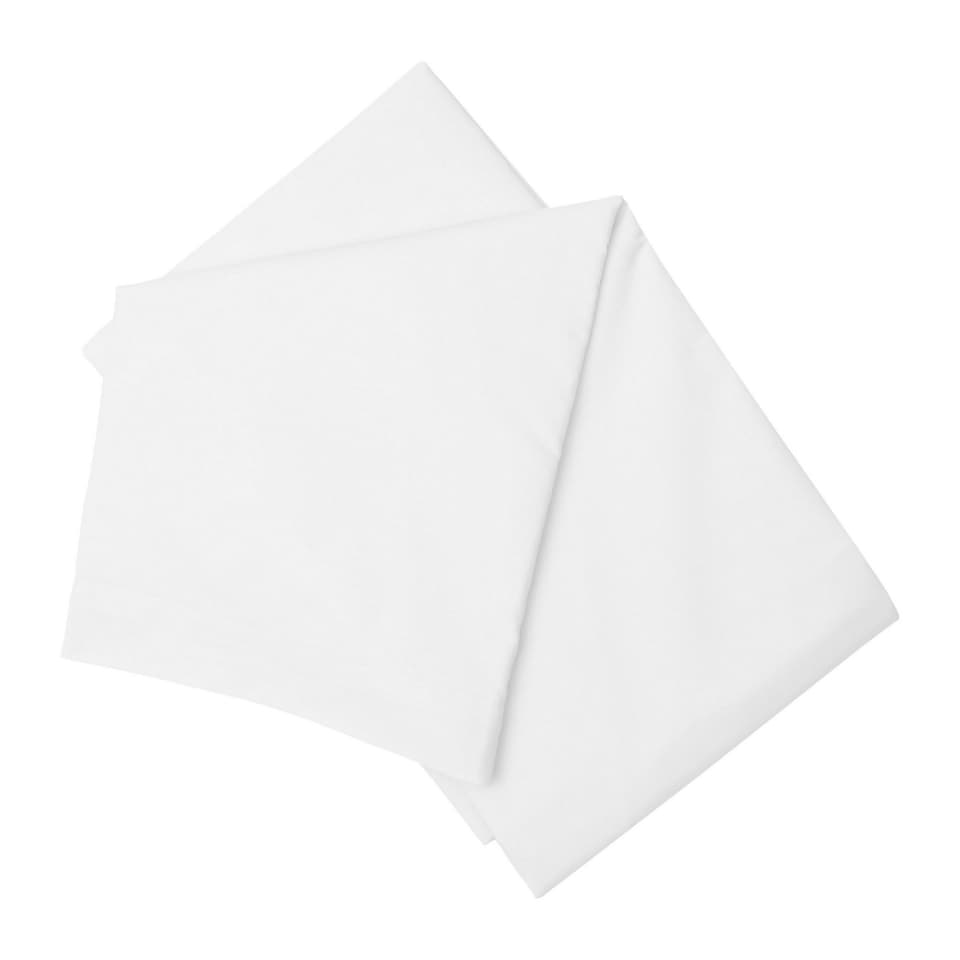 Belledorm Easycare Percale Flat Sheet - White - Double