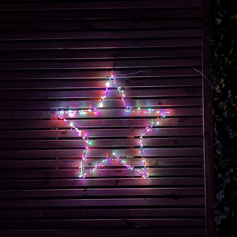 image 1 of 60cm Multi Colour Indoor Outdoor LED Star Light Christmas Decoration