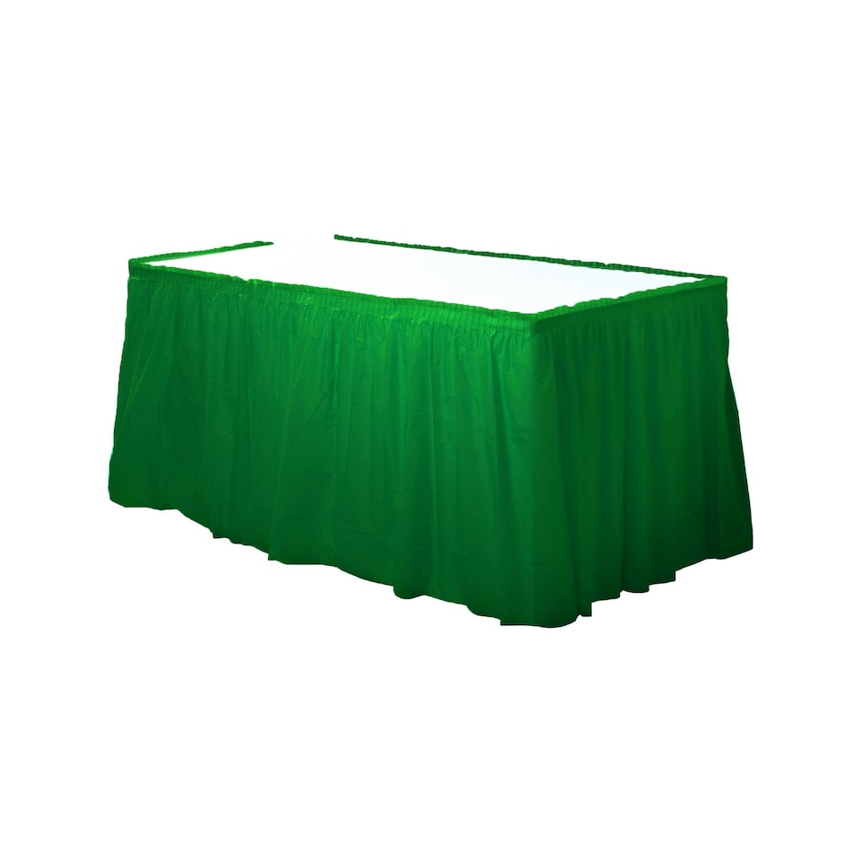 Amscan Rectangular Plastic Tablecover - Festive Green - 137cm x 274cm