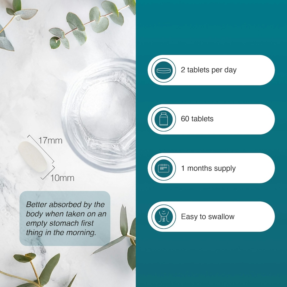 image 1 of Zipvit Marine Collagen 1200mg with Hyaluronic Acid, Vitamin C & Zinc, Hair, Skin & Joint Support, 60 Tablets, 1-Month Supply