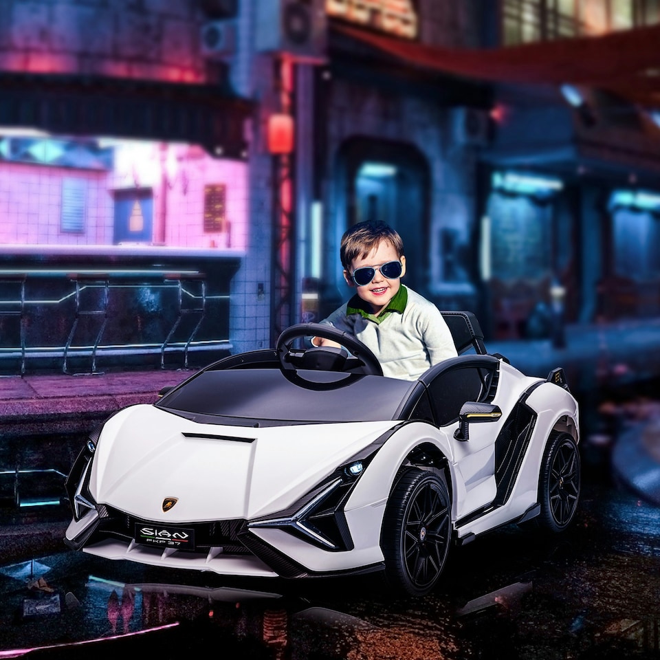 image 1 of HOMCOM Lamborghini SIAN 12V Kids Electric Ride On Car Toy w/ Remote Control