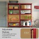 image 2 of Home Vida 5 Tier Large Heavy Duty Garage Shelves Adjustable Steel Shelving Storage Units - Red - Holds Upto 875kg Per Bay - 4 Bays