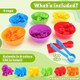 image 6 of Animal Counting Clip Game Colour Sorting Toys Bowl and Tweezers Montessori Toy