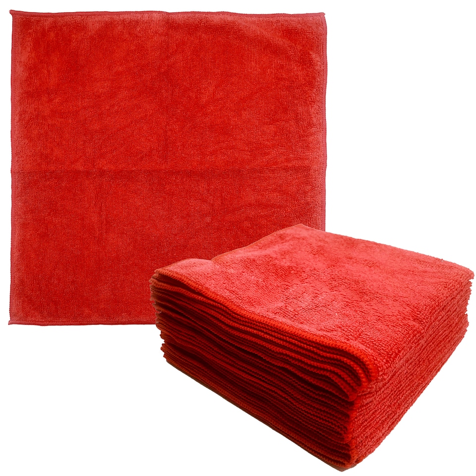 image 1 of Microfibre Cleaning Cloth 40x40cm Super Absorbent Lint Free Microfiber Cloths Cleaning for Home, Kitchen, Mirrors, Car - Pack of 10