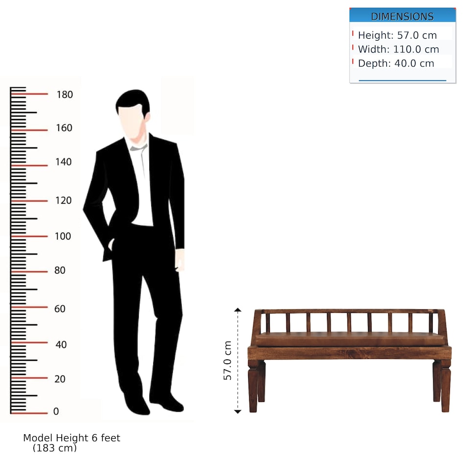 image 1 of Artisan Furniture Solid Wood Bordeaux Leather Bench, Upholstered, Brown