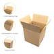 image 2 of Pack of 10 Cardboard Packing Boxes 33x10x34cm - 3mm Corrugated Flute | Brown