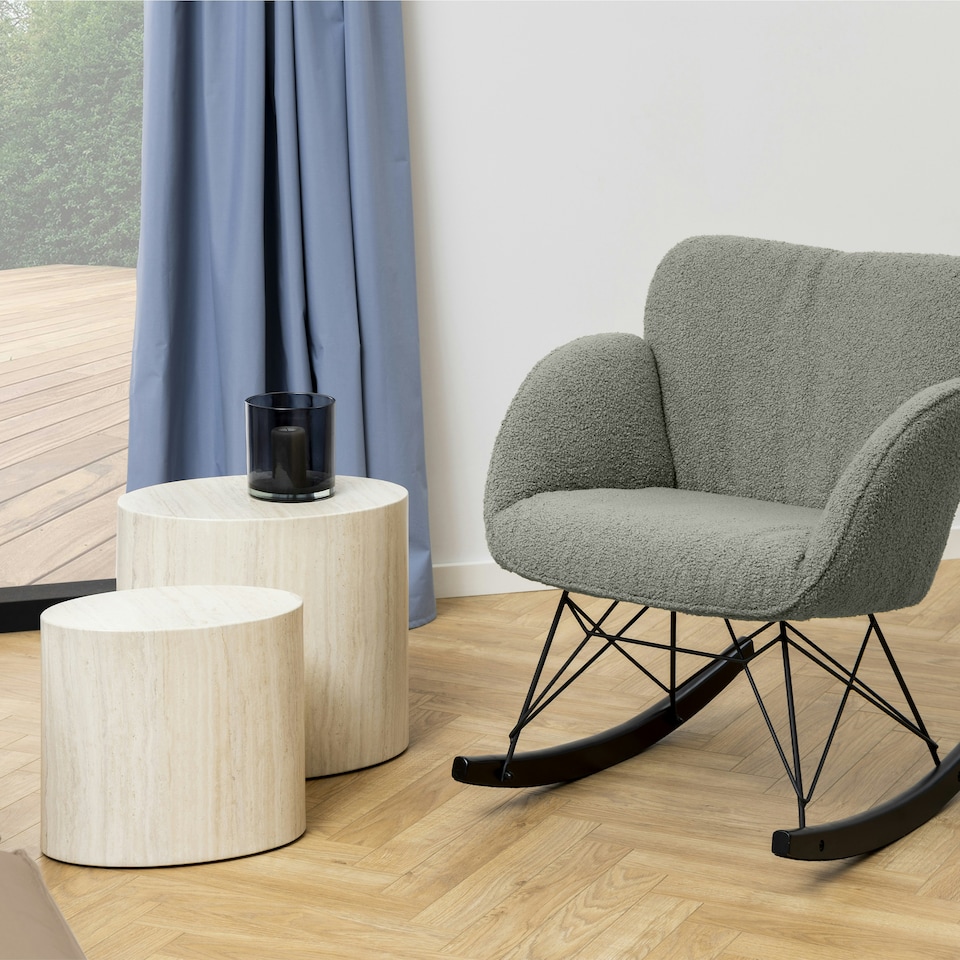 image 1 of Mice Oval Coffee Table Set in Light Oak