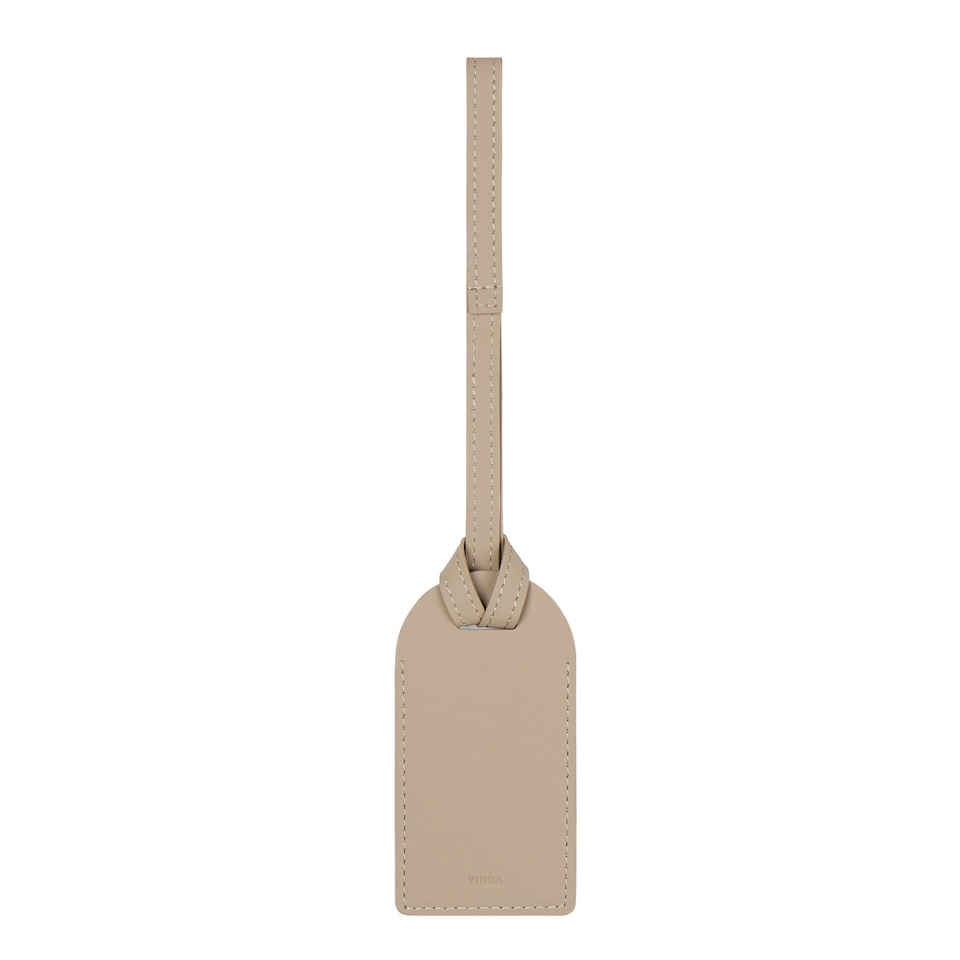 image 1 of Vinga Baltimore Recycled Polyester Luggage Tag - Greige - One Size | Grey