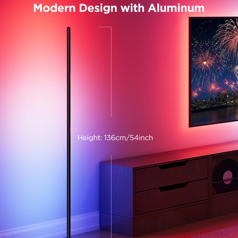image 1 of Govee RGBICW Smart Corner Floor Lamp