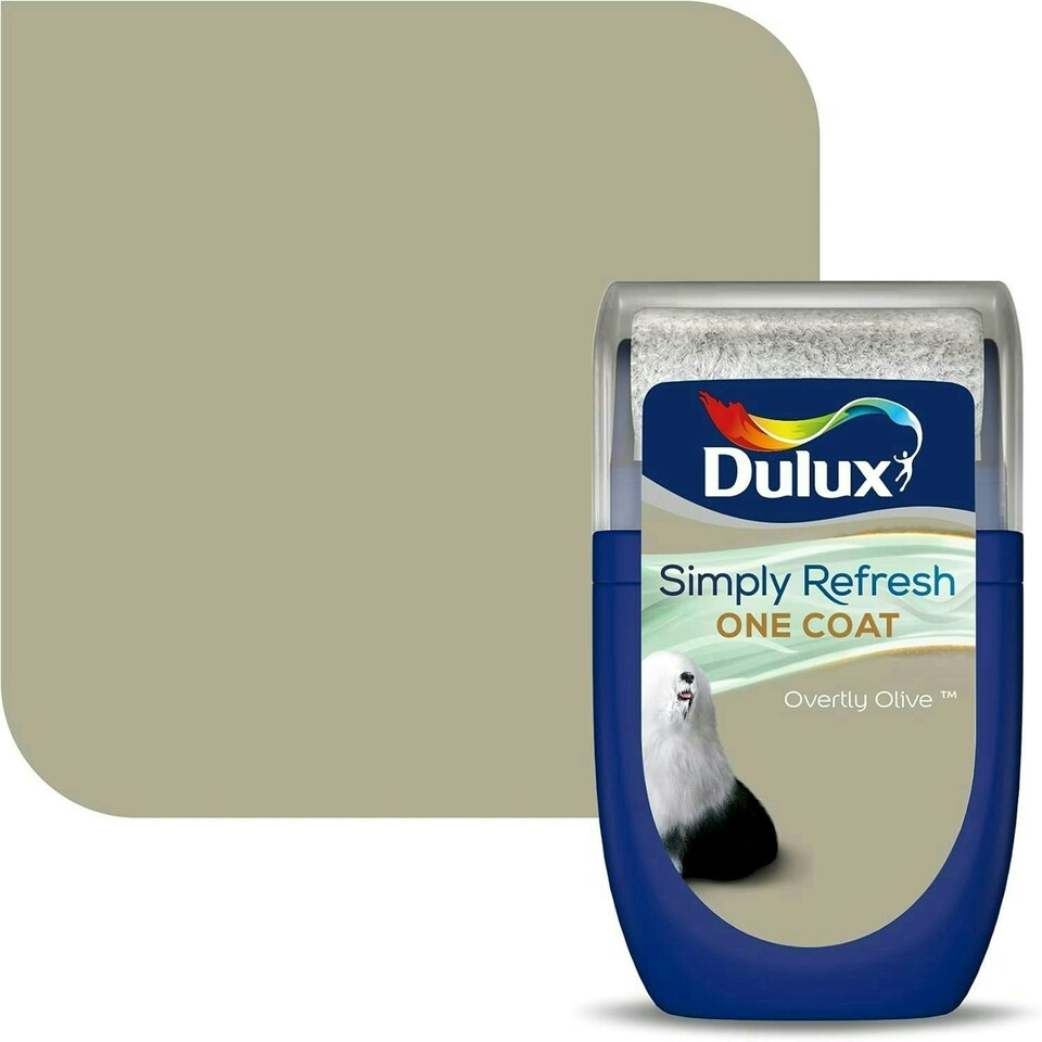image 1 of DULUX SIMPLY REFRESH ONE COAT TESTER OVERTLY OLIVE 30ML