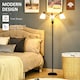 image 3 of HOMCOM Tree Floor Lamp with 3 Adjustable Light, Industrial Standing Lamp, Black