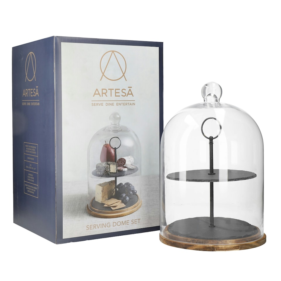 image 1 of Artesà Appetiser Two-Tier Serving Stand Dome